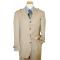 Steve Harvey Collection Tan/Blue Window French Cuffs Super 120's Merino Wool Suit